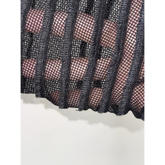 Selma Karaca One Of A Kind Spiral Mesh Black Maxi Dress Sz M - Picture 4 of 8